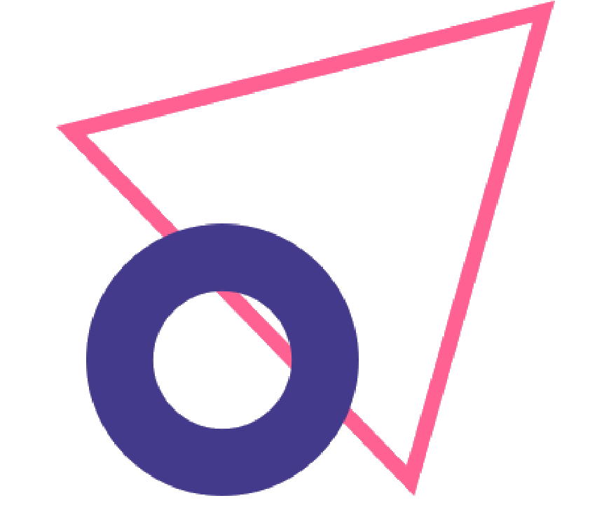 purple circle and pink triangle